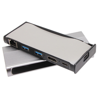 Adaptador de carcasa VCOM SSD, carcasa de disco duro Mini Hub con HDMI RJ45, Puerto USB Sata, estación de acoplamiento, carcasa HDD