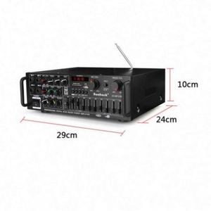 Amplificador de Audio Profesional para Auto de 200W, 2 Canales, con Bluetooth, Ecualizador, Pantalla LED, 110v 220v - Product Image 6