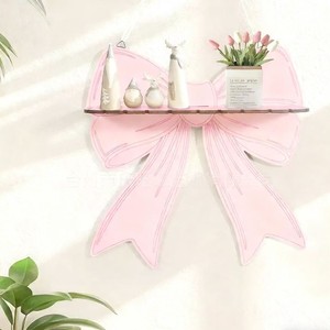 Étagère murale rose en forme de nœud irrégulier, décoration de la Saint-Valentin, fonction de présentation, type mural - Product Image 3