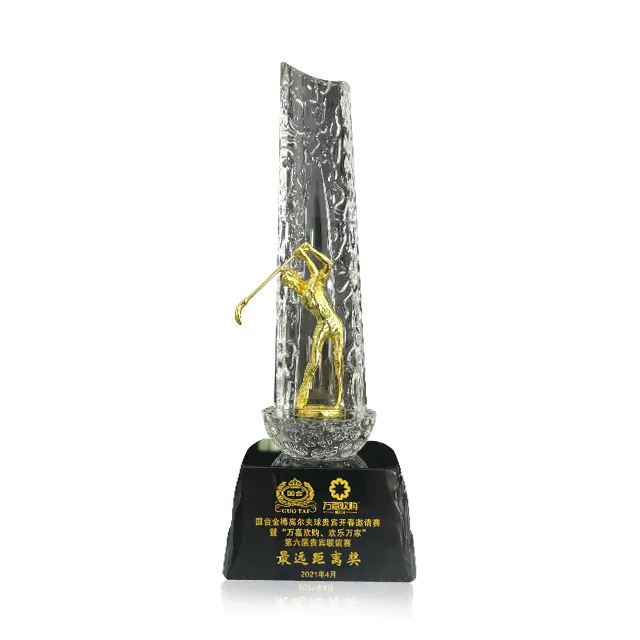 الساخن بيع جائزة الجولف كأس للبطولات بلوري الشكل شخصية كأس للبطولات بلوري الشكل مخصصة جائزة الرياضية
