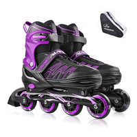 PAPAISON 301 Patins à roulettes pour enfants Roues en caoutchouc plastique 82A Roulements ABEC-7 Coque de surface souple