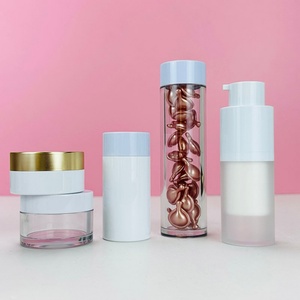 Botella Cosmética de Plástico PET Translúcido de 50 ml, 80 ml, 100 ml para Esencia en Cápsulas con Tapa Blanca, Botella de Plástico para Suero de 30 ml - Product Image 4