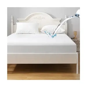 Özel yüksek kaliteli su geçirmez Polyester/pamuk örme hipoalerjenik yatak donatılmış koruyucu