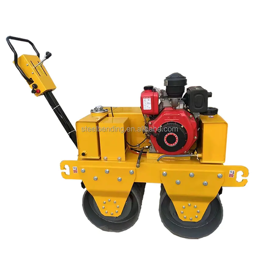 Mini rouleau compresseur vibrateur compacteur vente à main Changfa moteur diesel rouleau d'asphalte rouleau compresseur