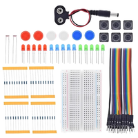 Kit de Placa de Pruebas Mini Breadboard con Botones, LED y Cables de Puente para Módulos de Sensores - Introducción a la Programación de Sensores