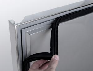 NE-855 Congélateur commercial à six portes en verre de 1520L à refroidissement rapide et à haut rendement en acier inoxydable avec roues - Product Image 3