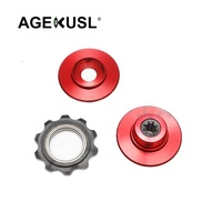 Aceoffix 1-6 vitesses tendeur de chaîne de vélo pliant poulie rouleau dérailleur arrière roues compatibles pour Brompton Pikes 3 Sixty Part