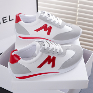 Nuove Sneakers Sportive <span class=keywords><strong>Bianche</strong></span> da Donna 2026, Taglie Grandi, Traspiranti, con Abbinamento di Colori, Slip-On alla Moda per Studentesse - Product Image 3