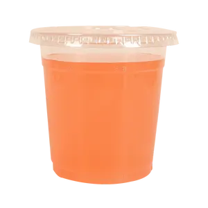 Cheap Price Custom Logo Disposable Plastic PP Hard Fruit Bucket Food Grade Bubble Tea Buckets Cups With Lids