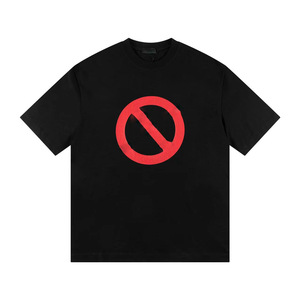 Paris <span class=keywords><strong>B</strong></span> 2024 Primavera Verano nueva camiseta de manga corta 100% algodón tejido Anti-Pilling ajuste suelto serigrafí<span class=keywords><strong>a</strong></span> Hip Hop - Product Image 1