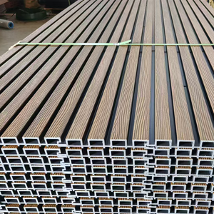 Revestimiento de pared europeo Wpc Paneles de pared <span class=keywords><strong>exterior</strong></span> absorbentes de sonido Tableros de revestimiento de plástico de madera impermeables - Product Image 5