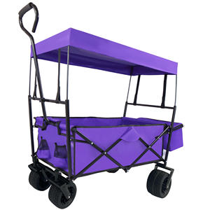Carrito de acampada cubierto con sombrilla, bolsa de tela portátil, carrito de herramientas, carrito de acampada plegable para niños - Product Image 1