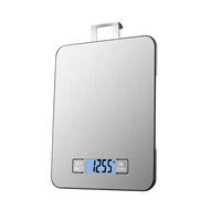Timbangan Makanan Digital BSCI 15kg, Timbangan Dapur Elektronik dengan Timer, Bahan Stainless Steel, Jam, Logo Laser OEM, Harga Pabrik Murah