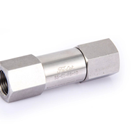 Hydraulic High Temperature Check Valve Stainless Steel 316/304 Corrosion Resistant FKM/PTFE/Silicone Seals 1 Port for Water