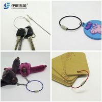 YIWANG Porte-clés en caoutchouc en fil d'acier Design Porte-clés en fil métallique pour clé suspendue