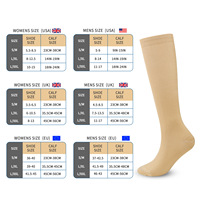 Compports Chaussettes de compression en nylon élastique 20-30 mmHg, hauteur genou, pour la course, l'allaitement, le marathon, les voyages et le sport, par sublimation
