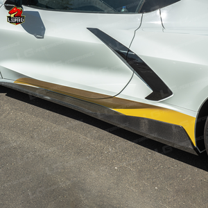 Kit carrosserie CB en fibre de carbone pour Chevrolet <span class=keywords><strong>Corvette</strong></span> C8, accessoires de lifting avec lèvre avant, aileron arrière, jupes latérales - Product Image 5
