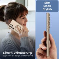 Étui magnétique pour Samsung Galaxy S25 Ultra avec protection intégrée de l'objectif de l'appareil photo, compatible S24 FE S23 Plus S22 S21 Note 20, coque antichoc souple en TPU