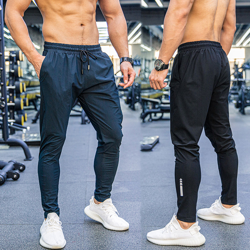 Pantalones deportivos para hombre, pantalón de chándal de nailon para correr, entrenamiento, secado rápido, alta calidad