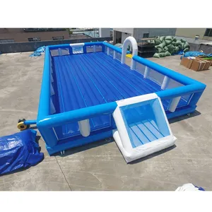 Big Inflatable Soap Football Field / Soccer Football Field for Sale B6058 Castle PVC