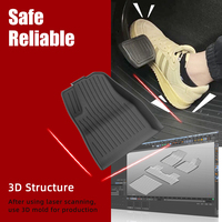 Nouveau tapis de sol de voiture imperméable et antidérapant en TPE pour Tesla MODEL 3 2019-2024, moulage par injection, NOIR, 3,5 mm d'épaisseur, ensemble complet, sur mesure