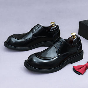 Chaussures habillées pour hommes en cuir véritable Goodyear Derby, à lacets, à bout fermé, antidérapantes et anti-odeur, de haute qualité et les plus vendues - Product Image 4