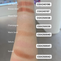 Palette de fards à joues véganes en gros, illuminateur lumineux, bronzer, maquillage scintillant, logo personnalisé, marque privée, poudre chatoyante