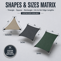 Voile d'ombrage triangulaire robuste pour extérieur, résistante aux intempéries, en HDPE, pour restaurant, café, hôtel, toit