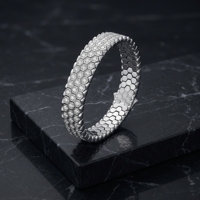 Nouveau bracelet tennis en acier inoxydable 316 avec zircone cubique 5A et motif nid d'abeille, style tendance, bijoux de luxe pour homme Xinyashang