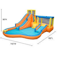 Parque Acuático Inflable con Rociadores, para Piscina Comunitaria y Campamento de Verano