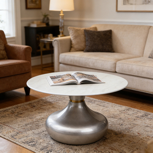 Table basse ronde en <span class=keywords><strong>pierre</strong></span> frittée TUQ, gain de place, pour studio, zone de circulation, table d'appoint en <span class=keywords><strong>dalle</strong></span> de roche pour coin étroit, espace de rangement - Product Image 3
