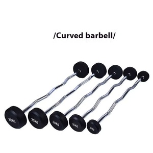 Set di bilanciere curvo speciale per palestra commerciale, barra rivestita in gomma con cremagliera in acciaio integrato - Product Image 3