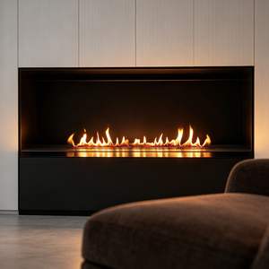 Cheminée au bioéthanol Inno-living Fire 60cm-250cm de style design pour hôtels haut de gamme (compatible Google Voice) - Product Image 1