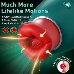 Neu eingetroffen: Medizinisch wissenschaftliches kleines Sexspielzeug für Frauen – Vibrator mit Zungenlecken und Saugnapf, Brustmassagegerät - Product Image 3