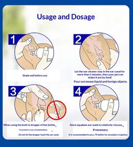 Solution de lavage auriculaire pour chiens, thérapie adjuvante antibactérienne en plastique à faible irritation, favorise la réparation cutanée <span class=keywords><strong>et</strong></span> la membrane tympanique - Product Image 2