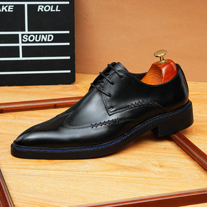 Zapatos Casuales Elegantes de Diseñador para Hombre, Oxfords con Estilo, Color Marrón Pulido Premium, Punta Cuadrada, Impermeables, con Cordones, que Aumentan la Estatura - Product Image 4