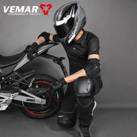 Équipement de protection pour le cyclisme VEMAR, genouillères et coudières, ensemble de quatre pièces, fibre de polyester résistante aux chutes, pour le roller, le patinage sur glace, la moto