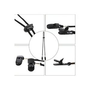 Cappello Cinghia di clip Nero Antivento cap Strap clip di Anti-Perso Cinghia con Serrature del Cavo per il Golf, Pesca, canottaggio, e Altri Sport - Product Image 2