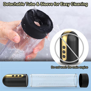 Wellwanted Tragbare Elektrische Penis-Vakuumpumpe ABS Glas Hochvakuum-Luftdruck Vergrößerungspumpe für Männer Größer Stärker - Product Image 3