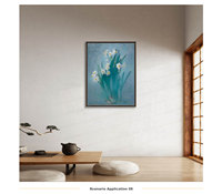 Peinture à l'huile abstraite de fleurs de narcisse Lu Hua Art - Art mural impressionniste moderne peint à la main sur toile numérique écologique