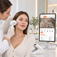 Analyseur portable de peau et de cuir chevelu avec IA, grossissement 50X, 3 spectres, détecteur de perte de cheveux, d'acné et de pigmentation
