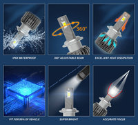 Promoción, Bajo MOQ, Sistema de Iluminación Automotriz, Bombilla LED para Faros Delanteros H1 H3 H11 H13 9005 9006