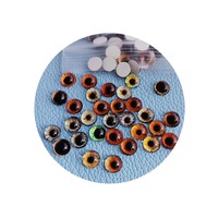 Cabochon en verre rond pour poupée, accessoire de décoration pour téléphone, 8/10/12mm