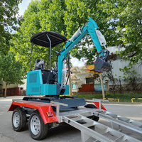 Nouvelle remorque complète en acier galvanisé à chaud RLD haute résistance, capacité de charge de 2 tonnes, mini-excavatrice de 0,8 à 4,0 tonnes, garantie d'un an, testée