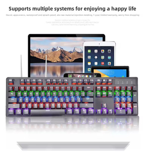 Color Rainbow RGB MOQ 50 PCS Universal Blue Switches Russian Wired Mechanical Keyboard for Desktop Computers and Laptops - Product Image 5
