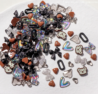 16g/sac Breloques en résine 3D assorties, fleurs, papillons, nœuds, ornements pour manucure, artisanat DIY, accessoires de bijoux