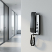 Einstiegs-Hotel-IP-Telefon mit Wandmontage-/Platzierbarkeit, 2 SIP-Konten, 802.3af PoE, Konferenzanrufe, magnetisches Handset