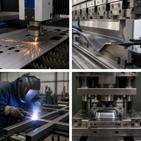 Service de fabrication sur mesure de tôles métalliques, découpe laser, pliage, soudage, estampage en aluminium et acier inoxydable, service OEM ODM tout-en-un