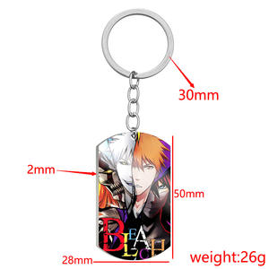 Anime Bleach Heizaki Ichigo <span class=keywords><strong>Lucia</strong></span>'s Break Face Acero inoxidable colorido colgante llavero - Product Image 4
