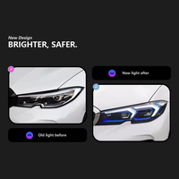 Conjunto de Faros LED para Automóvil con Luz Blanca Fría de Doble Lente para BMW G20 G28, Luz de Circulación Diurna, Actualización del Sistema de Iluminación Automotriz
